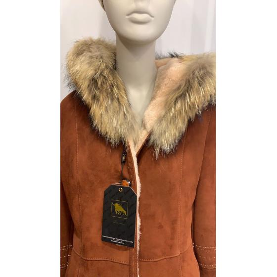 Women\'s long leather jacket
