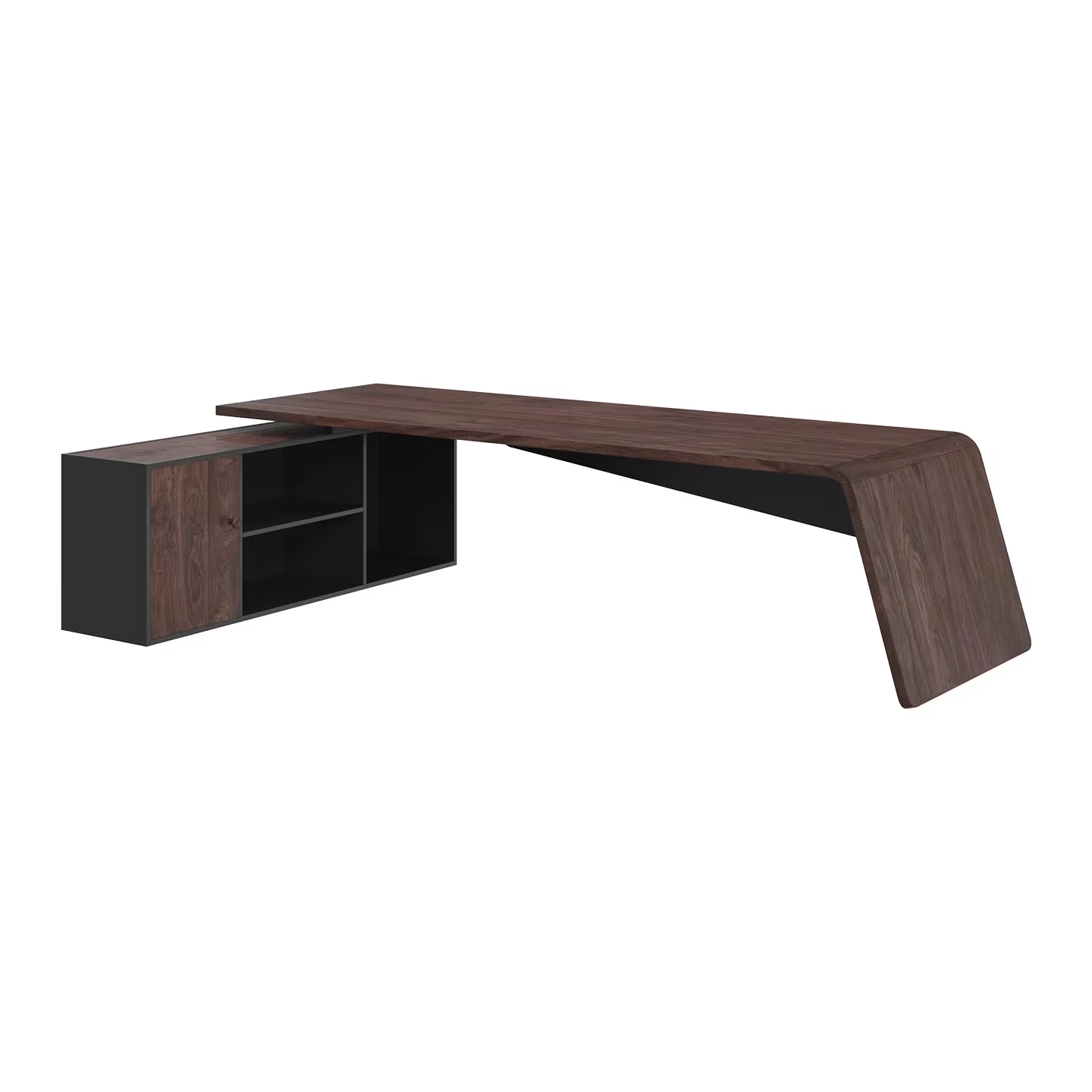 Meize Solid Black Walnut Executive Desk, Premium Office Furniture, 2.2m Length, Custom Sizes Available